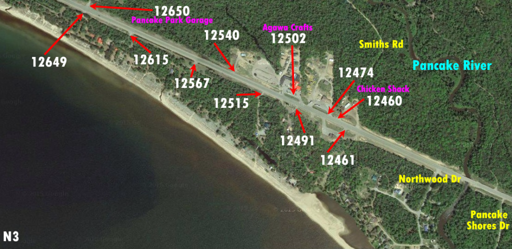 n3 pancake shores dr to 12650
